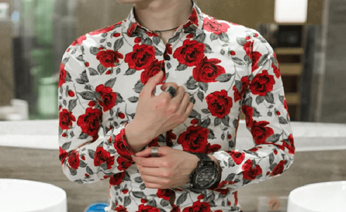 299 rs only flower style casual men shirt long sleeve thesparkshop.in