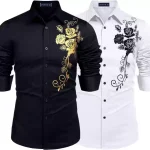 thesparkshop.in:product/flower-style-casual-men-shirt-long-sleeve-and-slim-fit-mens-clothes