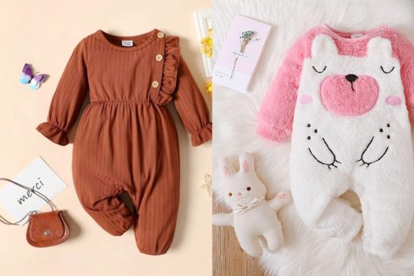 Baby Girl Long-sleeve Thermal Jumpsuit