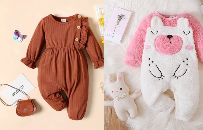 Baby Girl Long-sleeve Thermal Jumpsuit